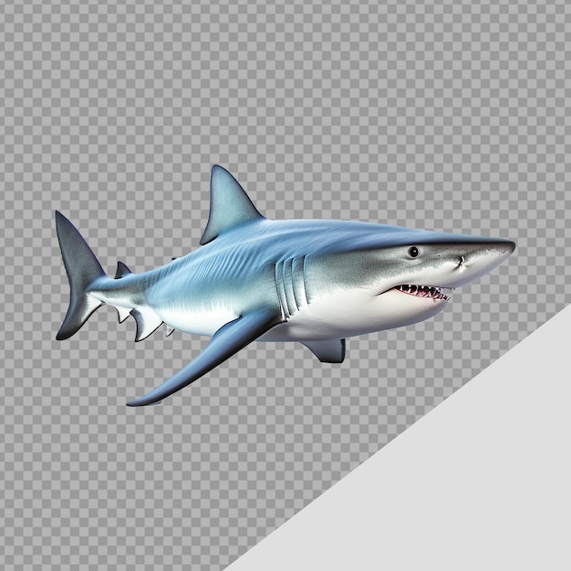 Un requin isolé sur un fond transparent png