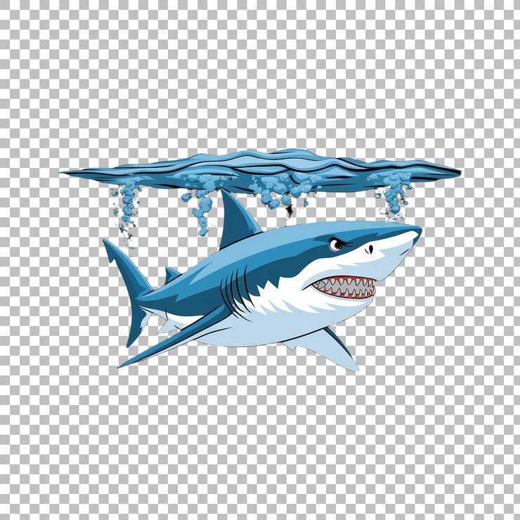 PSD requin sans arrière-plan