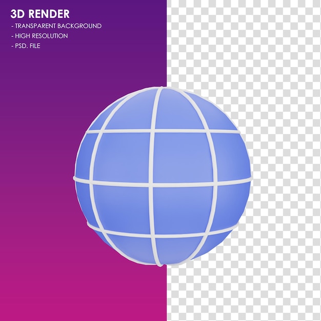 Réseau d'icônes 3D