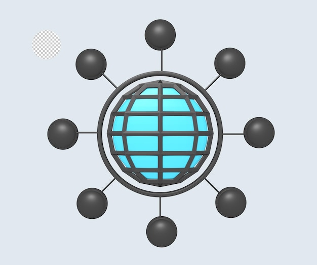 Réseau d'icônes de navigateur d'entreprise