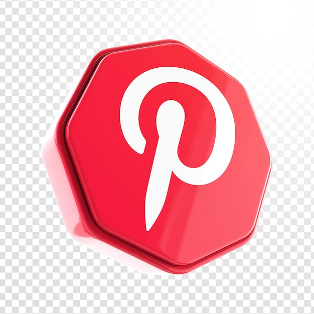 Réseaux sociaux Pinterest rendu 3d