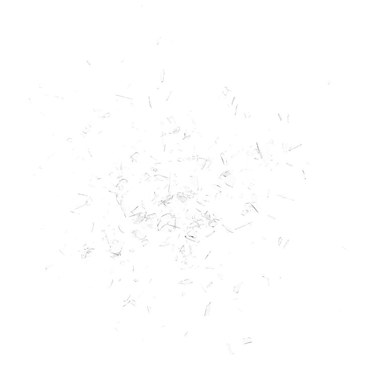 PSD residuos de vidrio aislado fondo transparente renderizado 3d