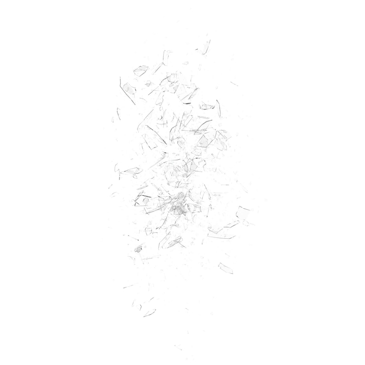 PSD residuos de vidrio aislado fondo transparente renderizado 3d