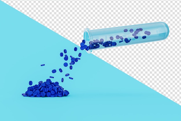 PSD resina de polímero azul de grânulo de plástico de polímero azul em granulado de plástico de tubo de ensaio de amostra para injeção