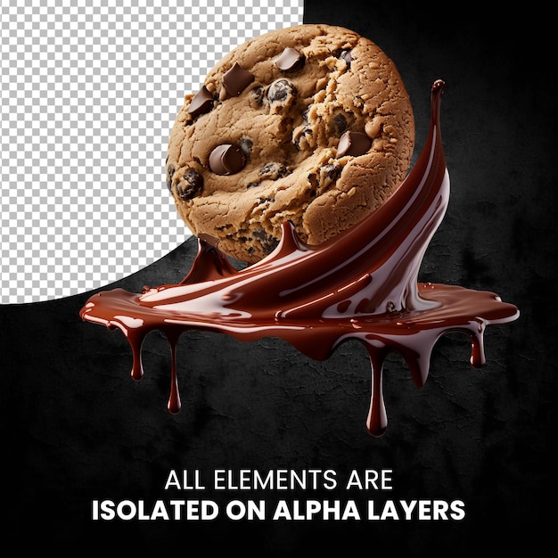 Respingo De Chocolate Isolado Na Camada Alfa PNG