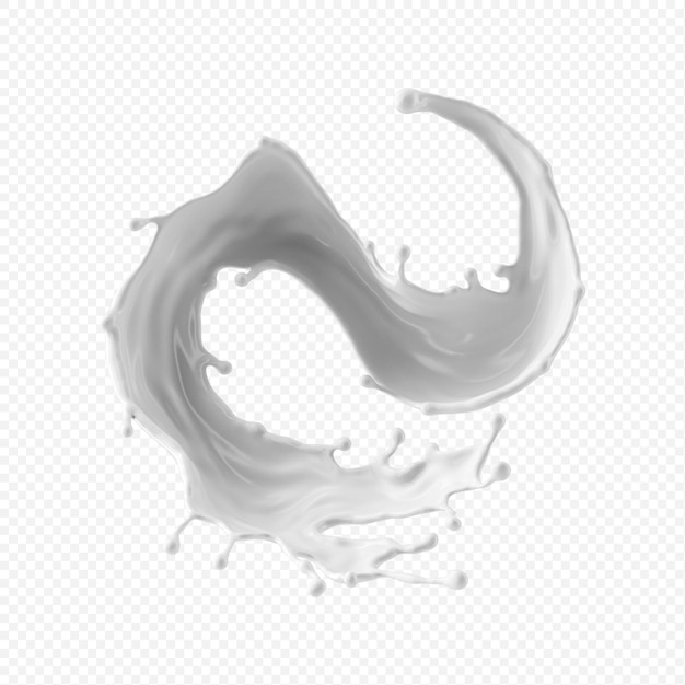 Respingo de leite branco isolado