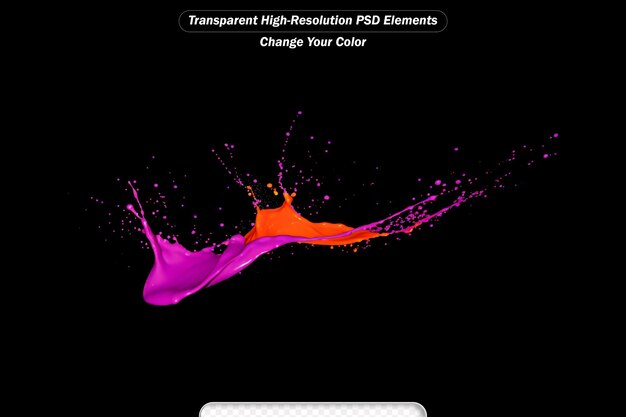 PSD respingo de tinta colorida