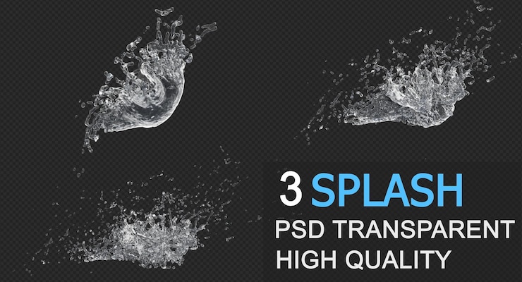 PSD respingos de água com design isolado de gotas