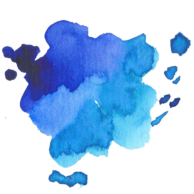 Respingos pintados em aquarela Elementos de design desenhados à mão isolados no fundo branco