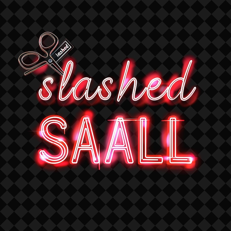 PSD resplandeciente brillo de neón de texto cortado con neón rojo y blanco png y2k inspirado en el neón decorativo