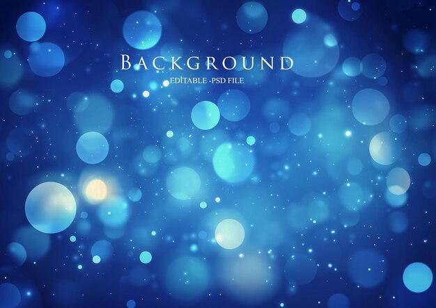 Resplandor de efecto bokeh de fondo de neón abstracto azul