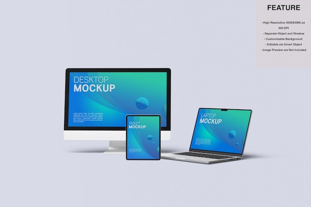 Responsives mockup für mehrere geräte