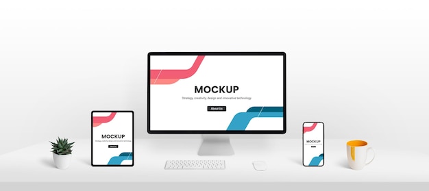 Responsives Webseiten-Layout-Mockup
