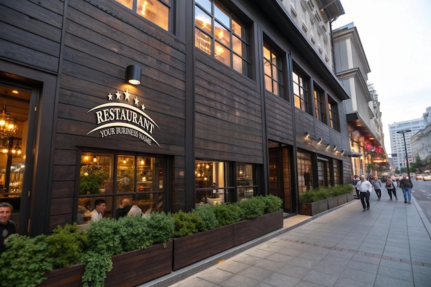 Restaurant Fassade Logo Modell