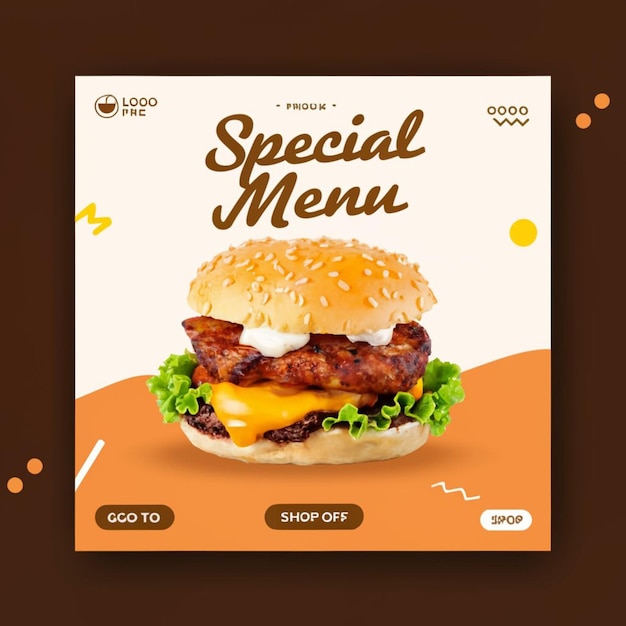 PSD restaurant-menu-banner-vorlage für soziale medien