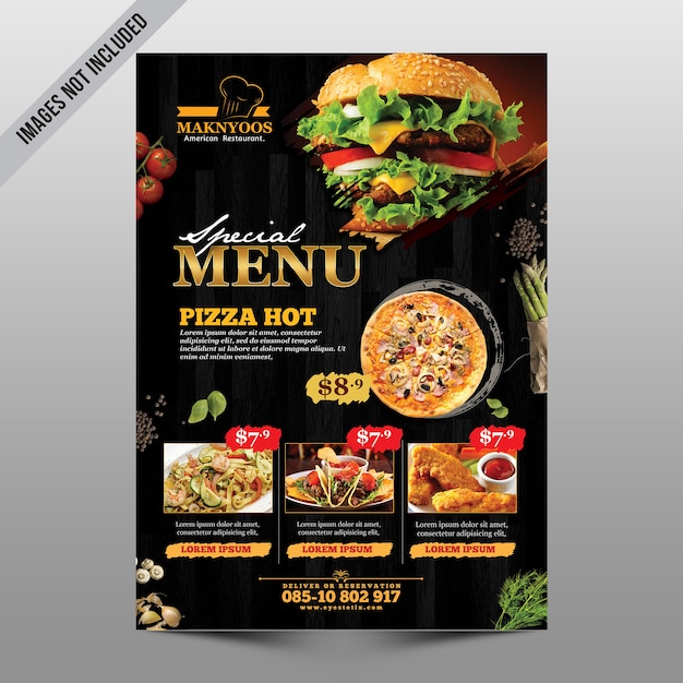 Restaurant-menü-flyer