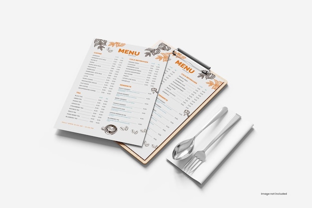 Restaurant-Menü-Mockup