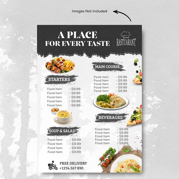 Restaurant Menü Vorlage Design Restaurant Menü Poster