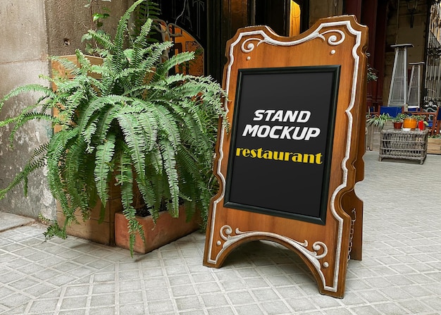 Restaurant-stand-logo-mockup