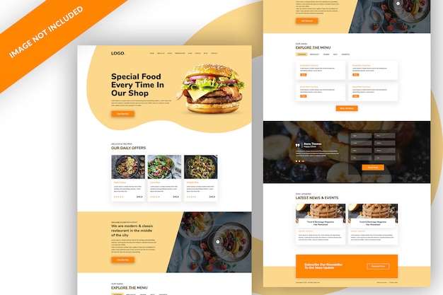 Restaurant und Cafe Vorlage
