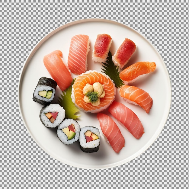 PSD restaurante de comida japonesa sushi maki genkan plato o plato de rollo