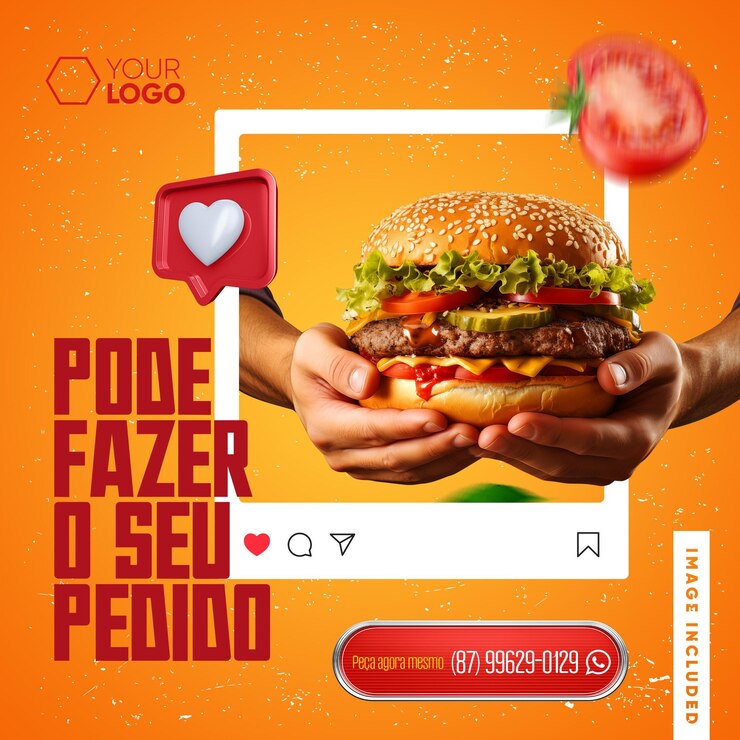 PSD el restaurante de hamburguesas puede hacer su pedido
