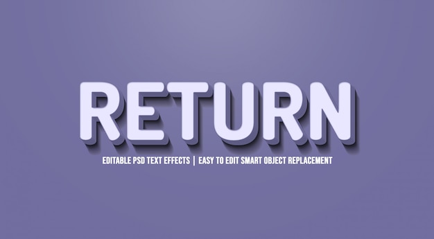 Restituisce Text Effect Premium PSD