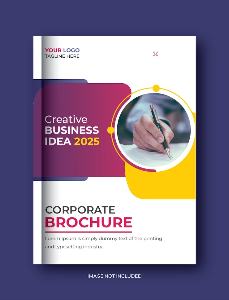 PSD résumé du profil de l'entreprise modèle de couverture de la brochure ou de la couverture du livre du rapport annuel