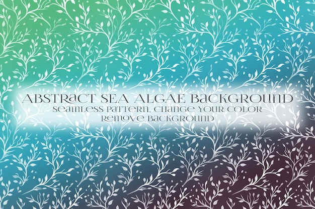 Résumé Motif d'algues marines sur l'élimination de la texture de fond