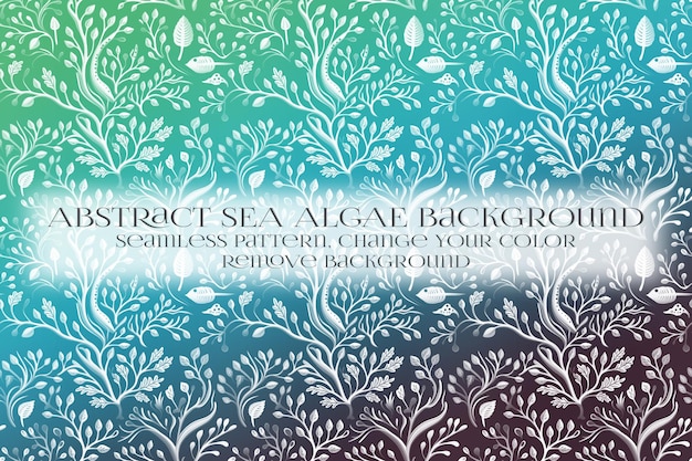 Résumé Motif d'algues marines sur l'élimination de la texture de fond
