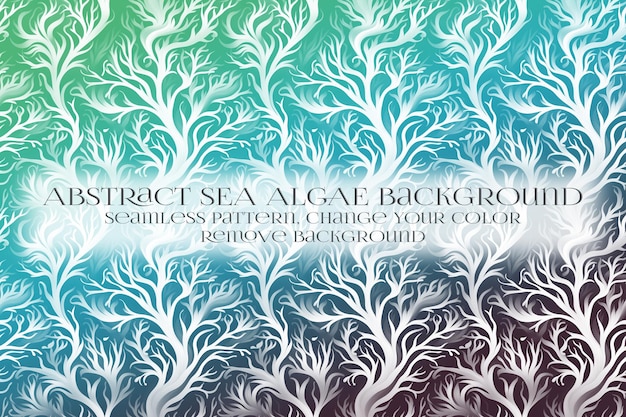 Résumé Motif d'algues marines sur l'élimination de la texture de fond