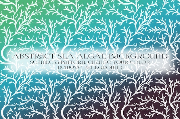 Résumé Motif d'algues marines sur l'élimination de la texture de fond