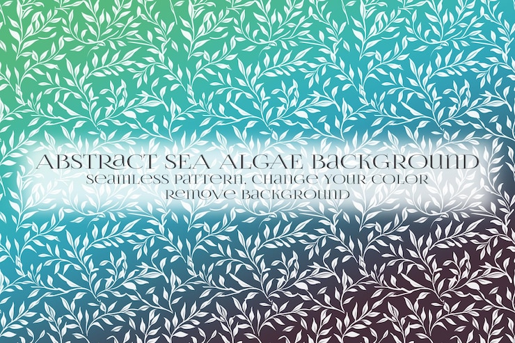 PSD résumé motif d'algues marines sur l'élimination de la texture de fond