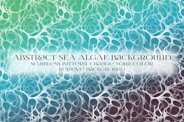 PSD résumé motif d'algues marines sur l'élimination de la texture de fond