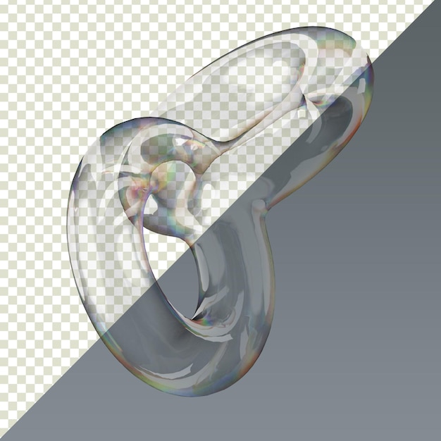 Resumen Anillos de burbujas iridescentes aislados sobre un fondo transparente