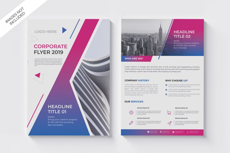 Resumen degradado A4 Business Flyer