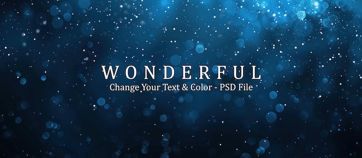 PSD resumen el fondo en bokeh azul