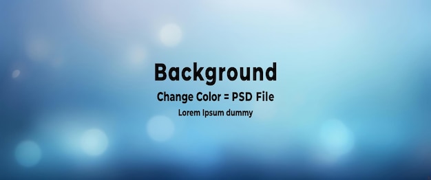 Resumen de PSD Bokeh azul suave Glow azul gradiente de fondo