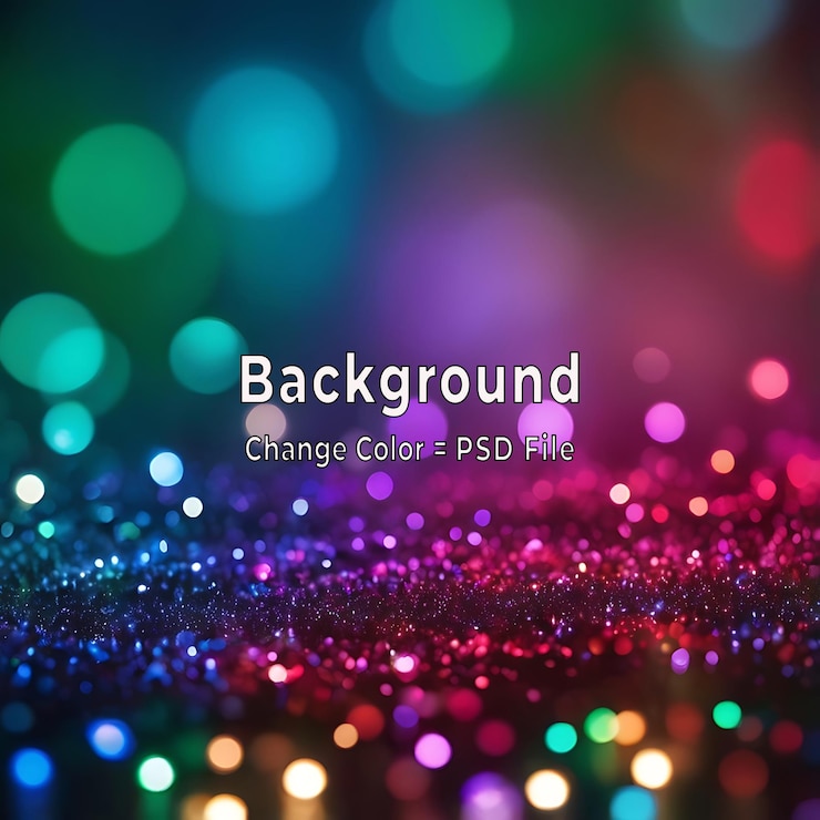 PSD resumen de psd luces bokeh de colores de fondo