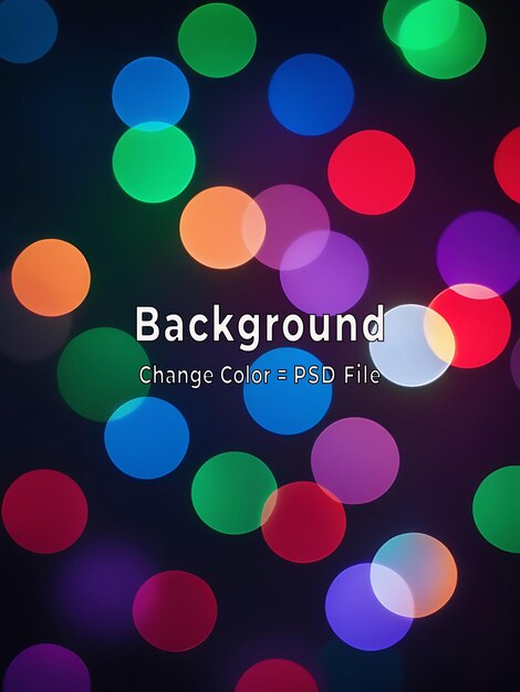 Resumen de PSD Luces Bokeh de colores de fondo