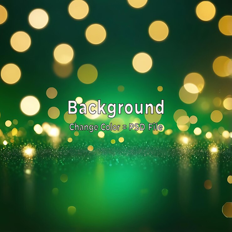 PSD resumen de psd lujo de oro bokeh luces esmeralda verde brillante celebración de fondo