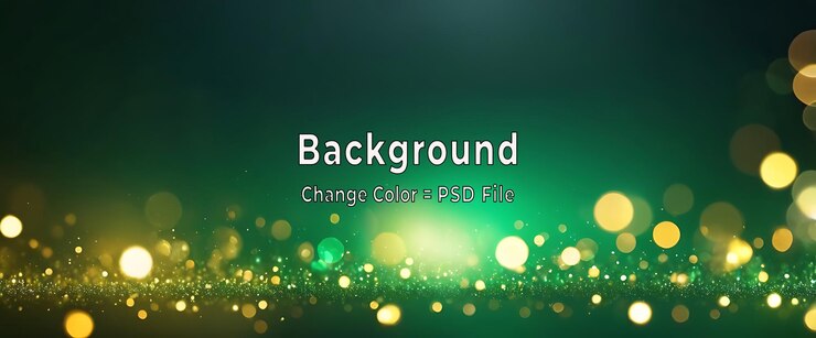 PSD resumen de psd lujo de oro bokeh luces esmeralda verde brillante celebración de fondo