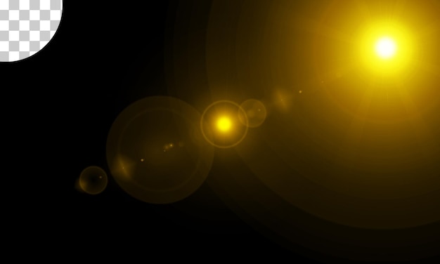 PSD resumen sol brillante luz estalló con destello de lente digital