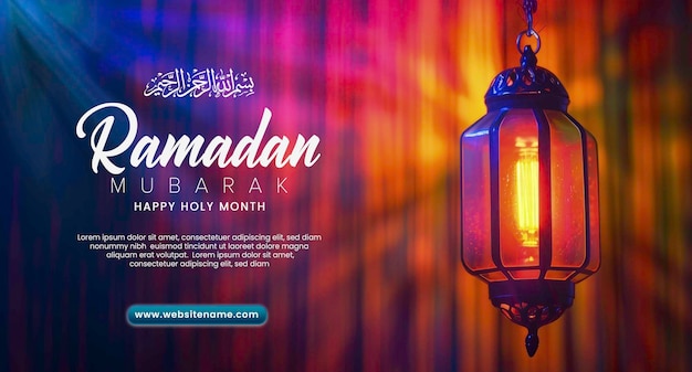 PSD resuminar línias glowing de rios de luz vibrante o fundo do ramadã templo com lantana