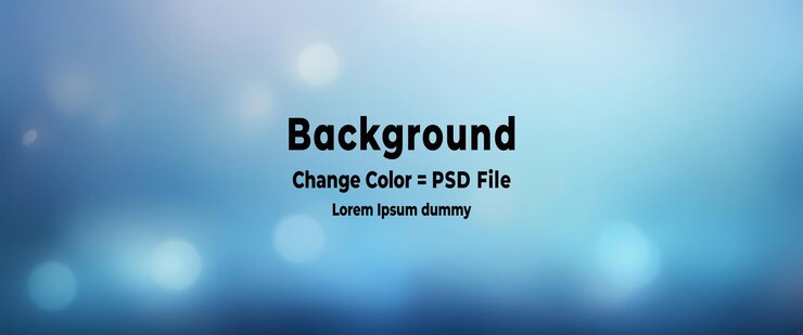 PSD resumo do psd bokeh azul suave glow azul gradiente de fundo