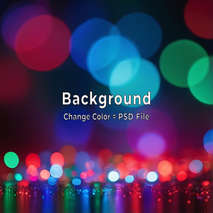 PSD resumo do psd luzes bokeh coloridas de fundo