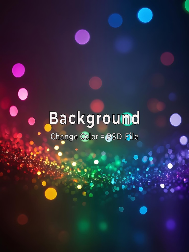 PSD resumo do psd luzes bokeh coloridas de fundo