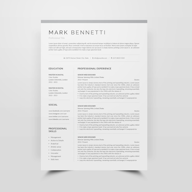 Retomar modelo de cv