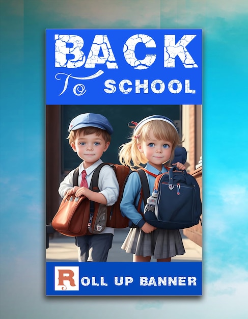 Retour à L'école Rollup Banner Mockups Et Maquettes D'affiches Au Design élégant