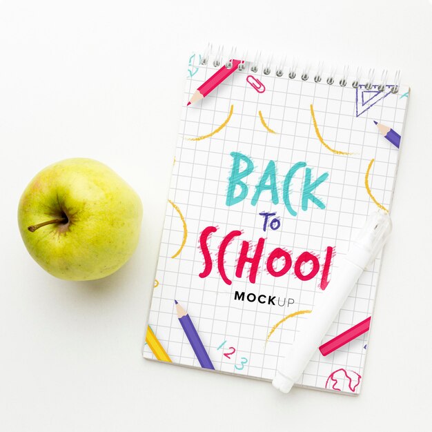 Retour à la maquette d'assortiment d'éléments scolaires